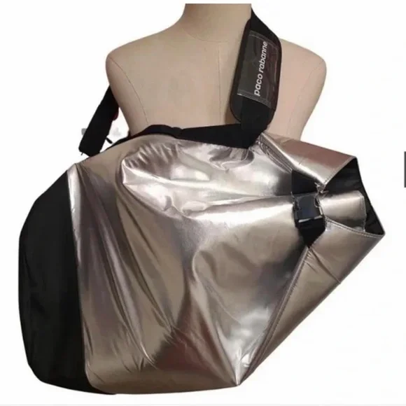 Paco Rabanne Metallic Silver Duffel Bag - Picture 2 of 2